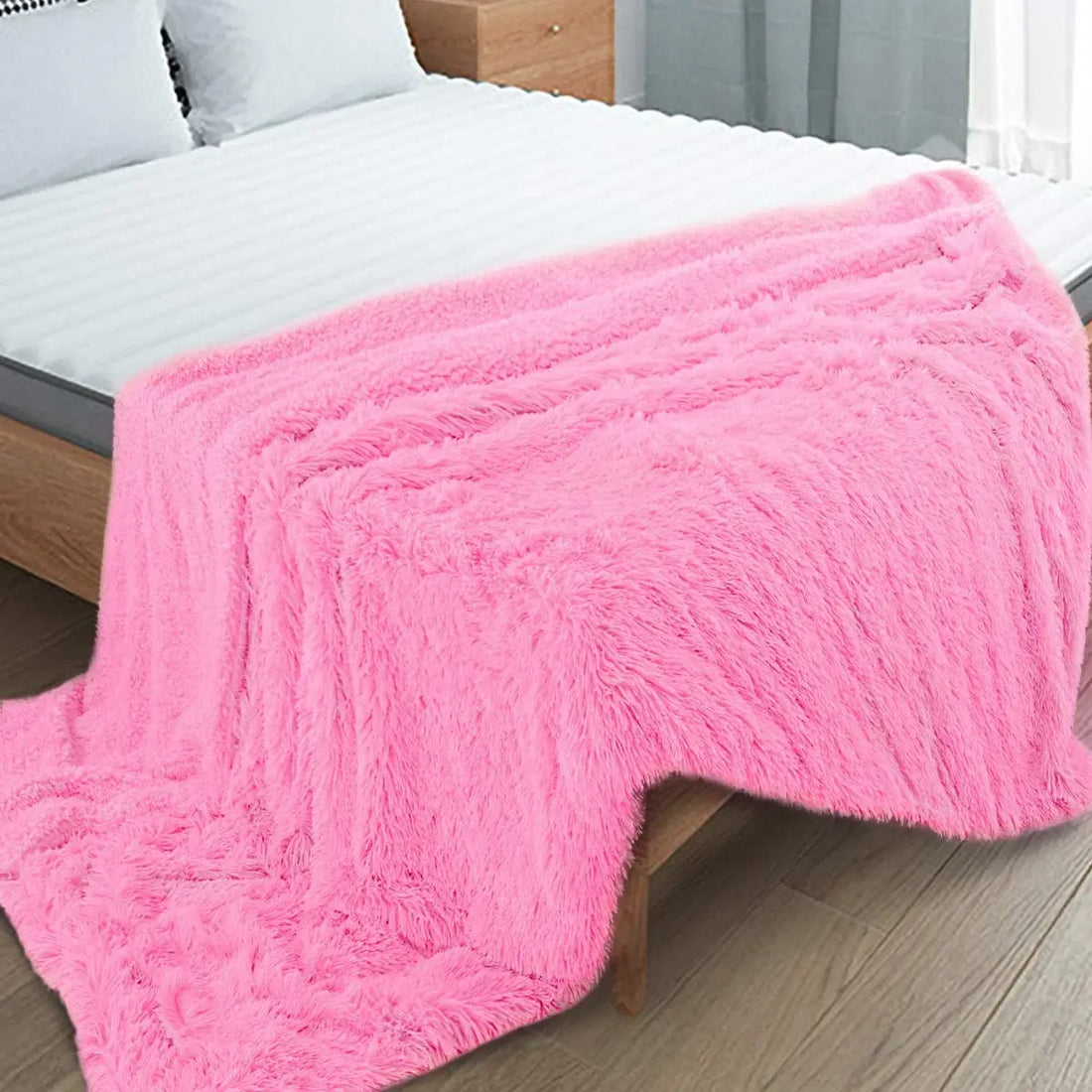 Thickened Fluffy Blanket – Double-Sided Plush Bedspread for Winter Warmth