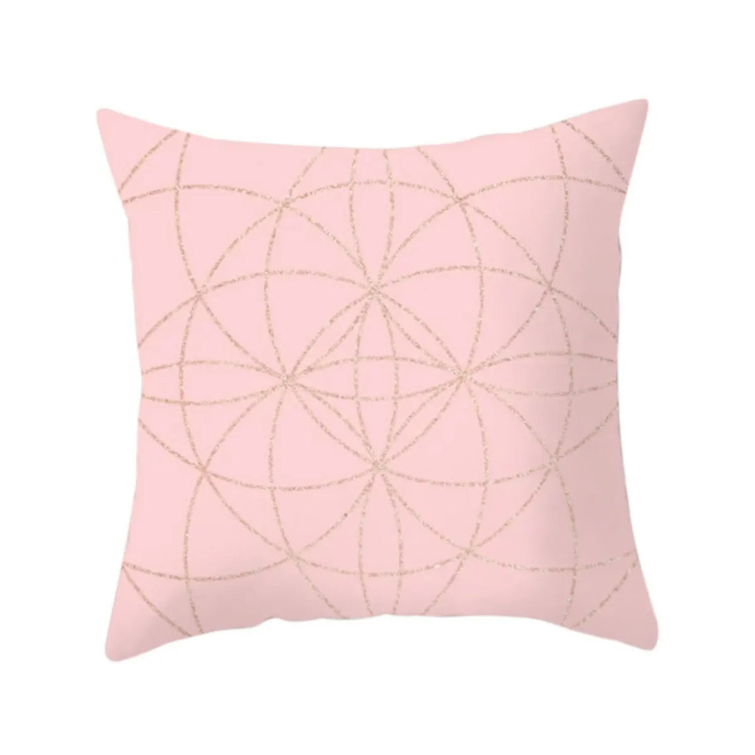 Set of 4 Modern Pink Pillowcases – Soft Polyester Peachskin Cushion Covers for Car, Sofa, Bedroom & Living Room