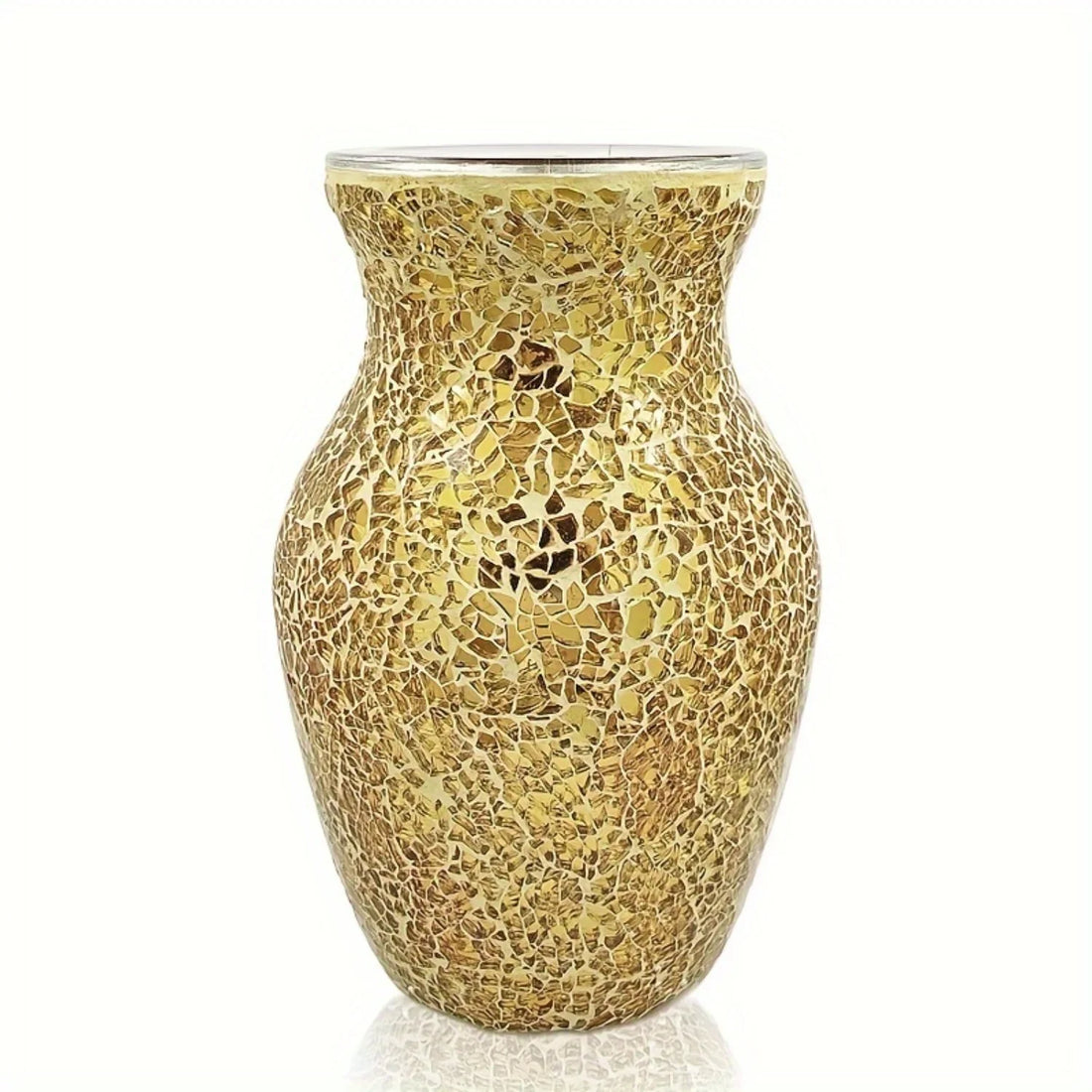 Art Cylinder Vase – Handcrafted Glass Mosaic Decorative Centerpiece