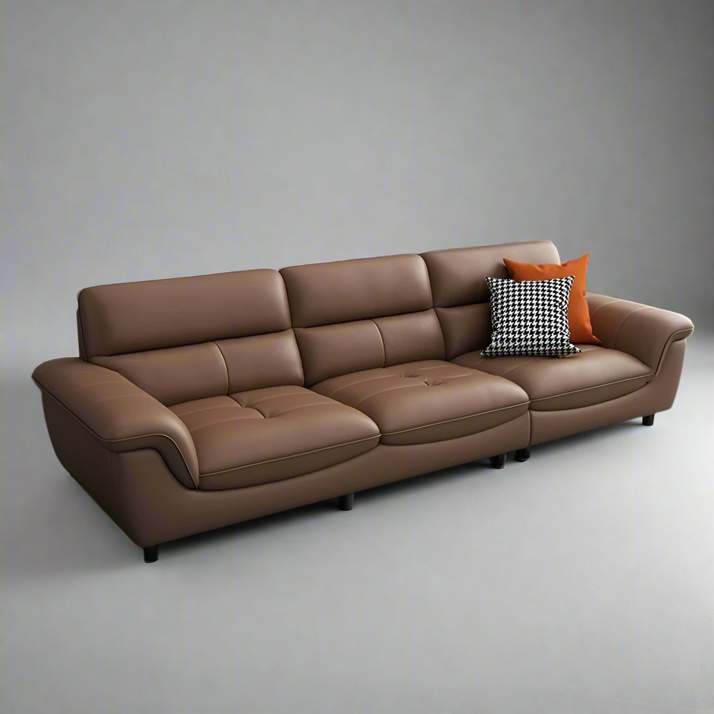 Italian Leather Sofa - Nordic Modern Light Luxury for Living Room