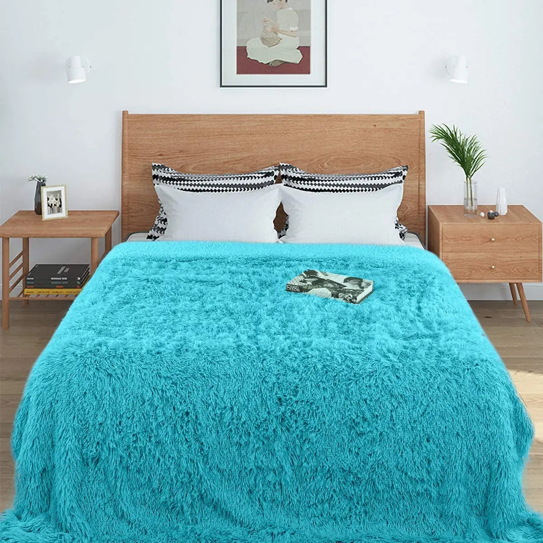 Thickened Fluffy Blanket – Double-Sided Plush Bedspread for Winter Warmth