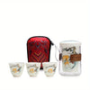 Handmade Kung Fu Ceramic Teapot and Tea Cup Set – Portable & Creative Travel Tea Set for Office, Living Room, and Camping