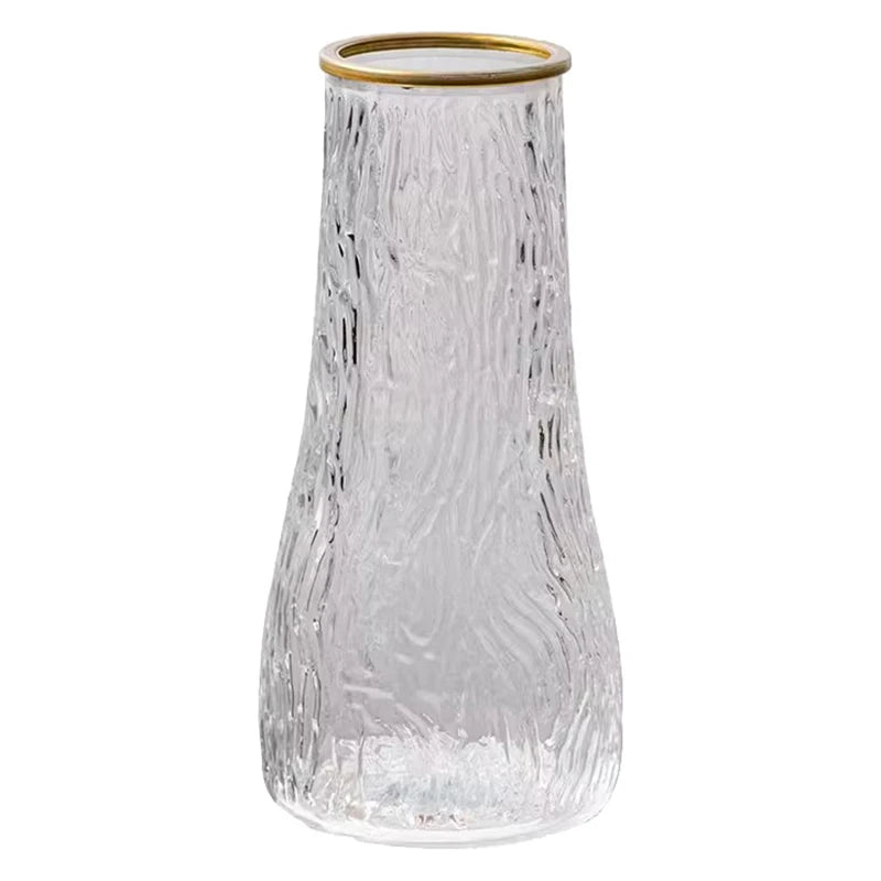 Product Description: 1Pc Simple And Creative Net Red Painted Gold Glass Transparent Flower Vase