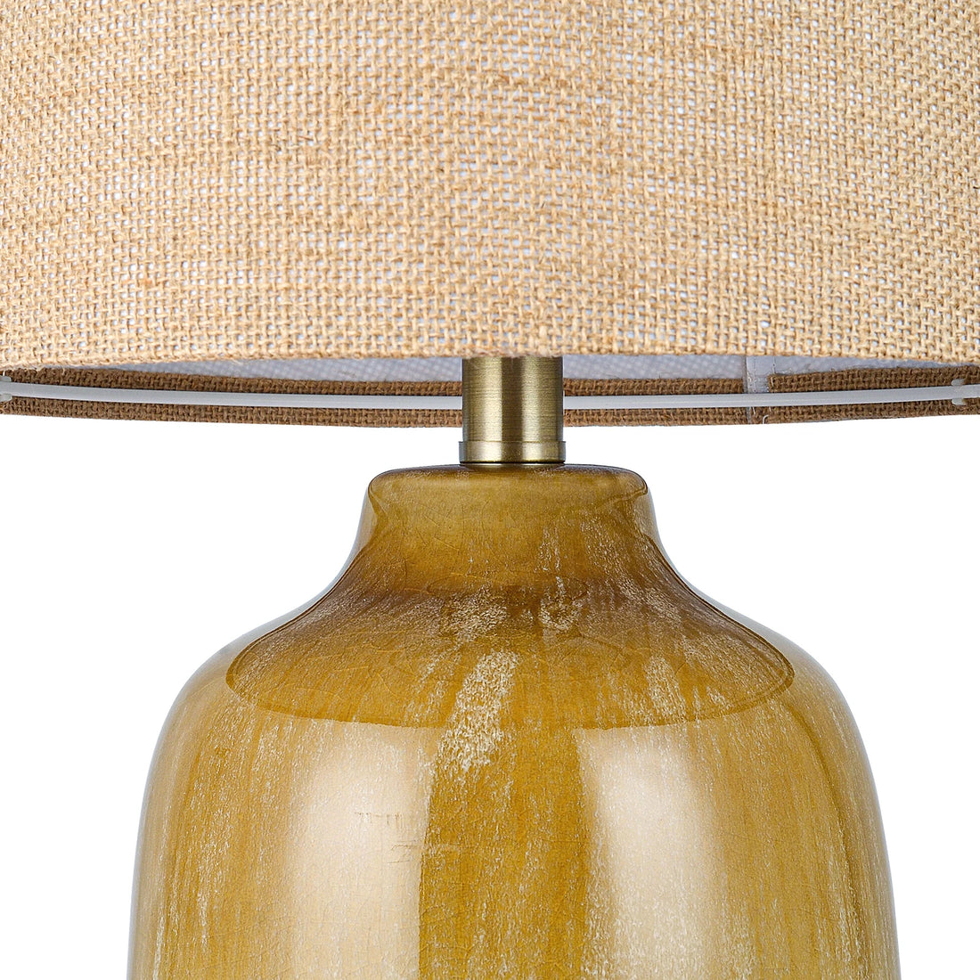 21" Ceramic Table Lamp with Burlap Shade