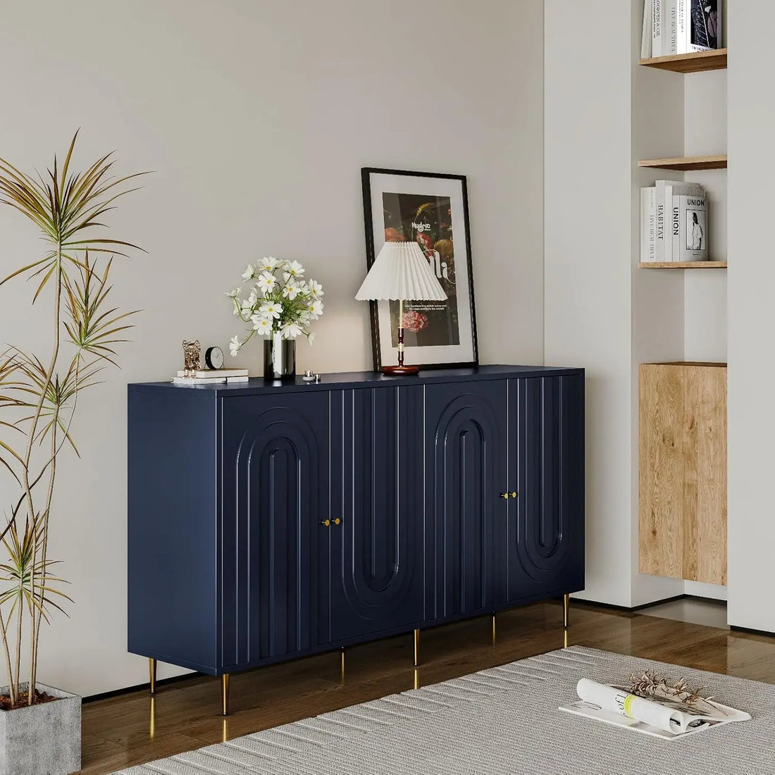 60" Modern Sideboard Buffet Accent Cabinet