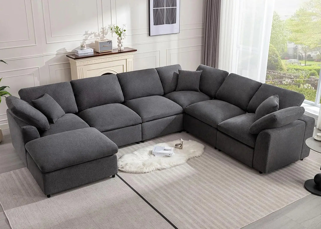 Cloud Sectional Sofa with Movable Ottoman