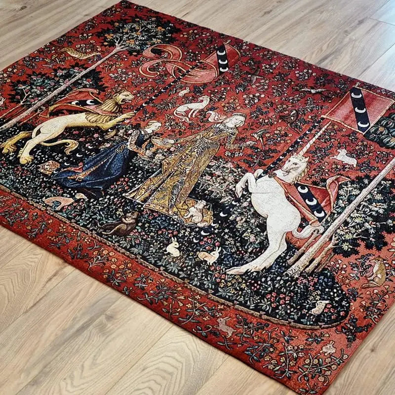 Large "TASTE" The Lady & Unicorn Medieval Tapestry Wall Hanging – Jacquard Weave