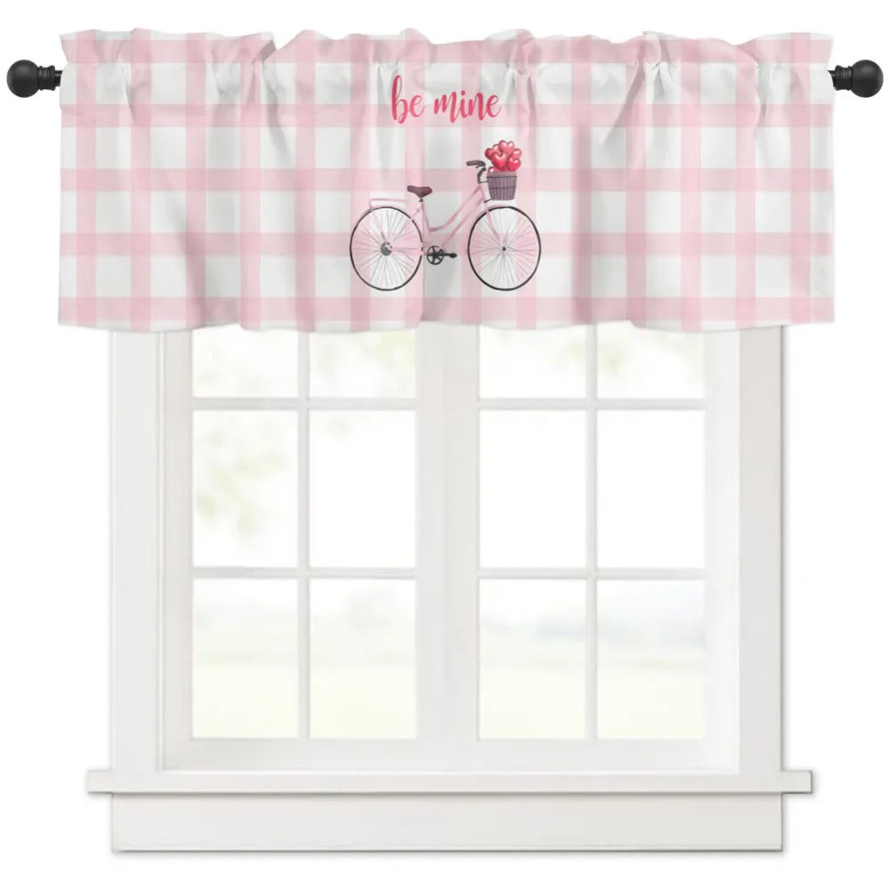 Valentine's Day Pastoral Country Decoration Curtain – Durable Kitchen Semi-Blackout Curtain