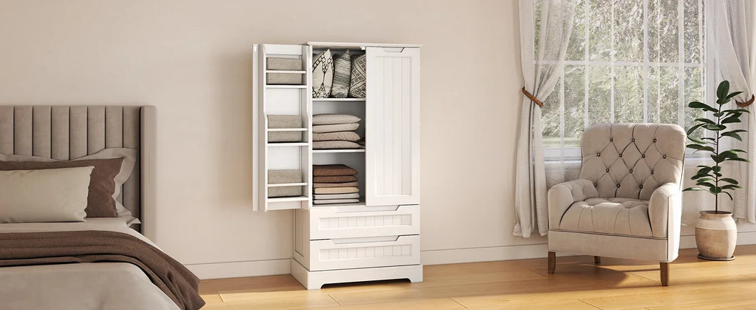 47" Kitchen Pantry Storage Cabinet with Drawers