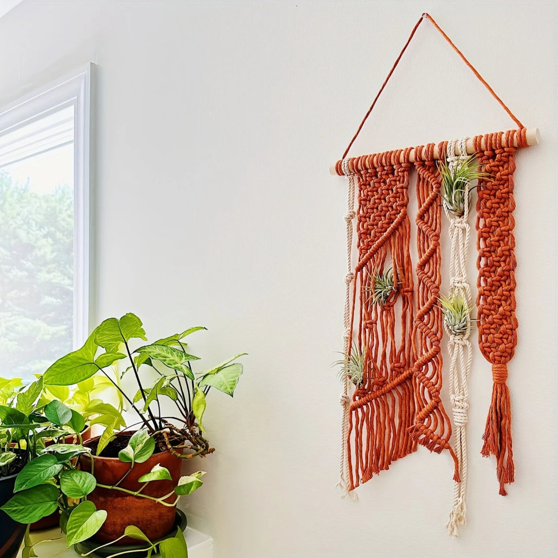 Handwoven Air Pineapple Wall Tapestry – Nature-Inspired Wall Decoration