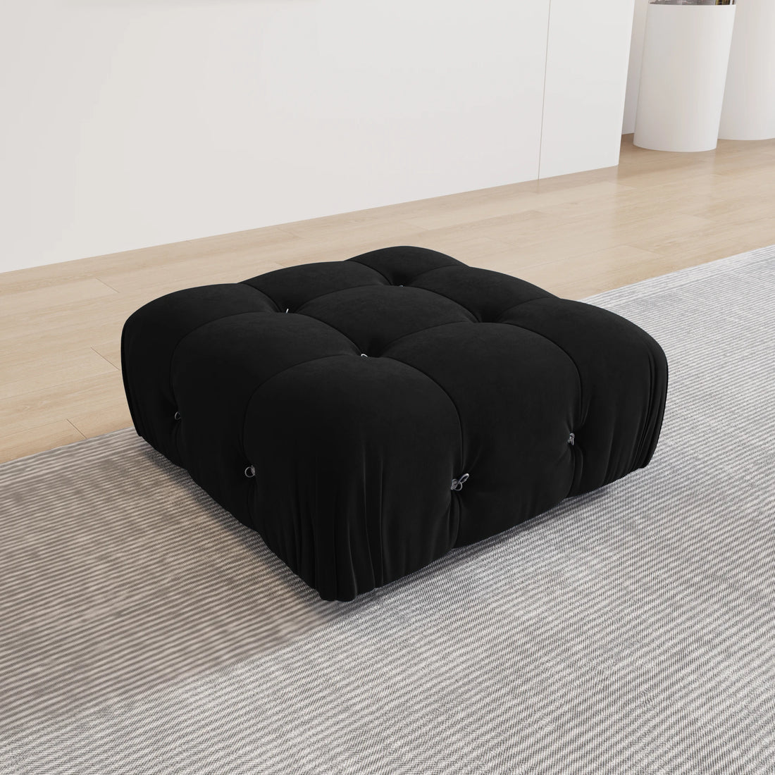 Minimalist U-Shaped Sectional Sofa with Ottomans