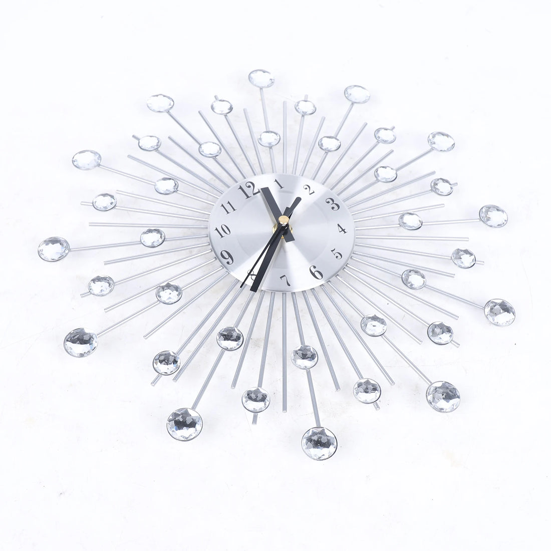 Modern Round Sunburst Wall Clock – Large Decorative Clock for Living Room