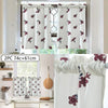 Floral Lace Short Curtains – 29 x 24 Inch Rod Curtains for Kitchen and Bedroom