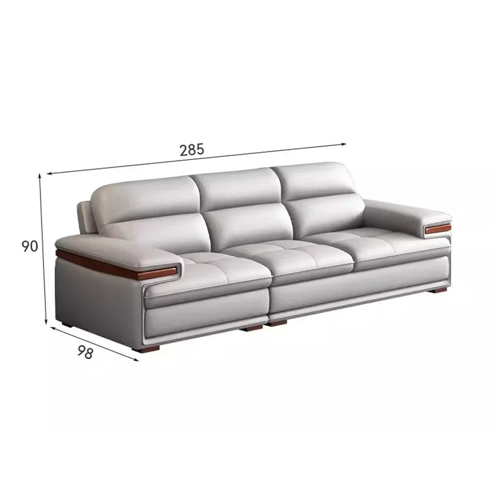 Linlamlim Premium Italian Genuine Leather Sectional Sofa Set - Modern Nordic Elegance for Living Rooms