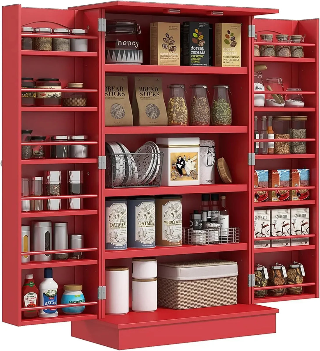 41" Freestanding Kitchen Pantry Cabinet