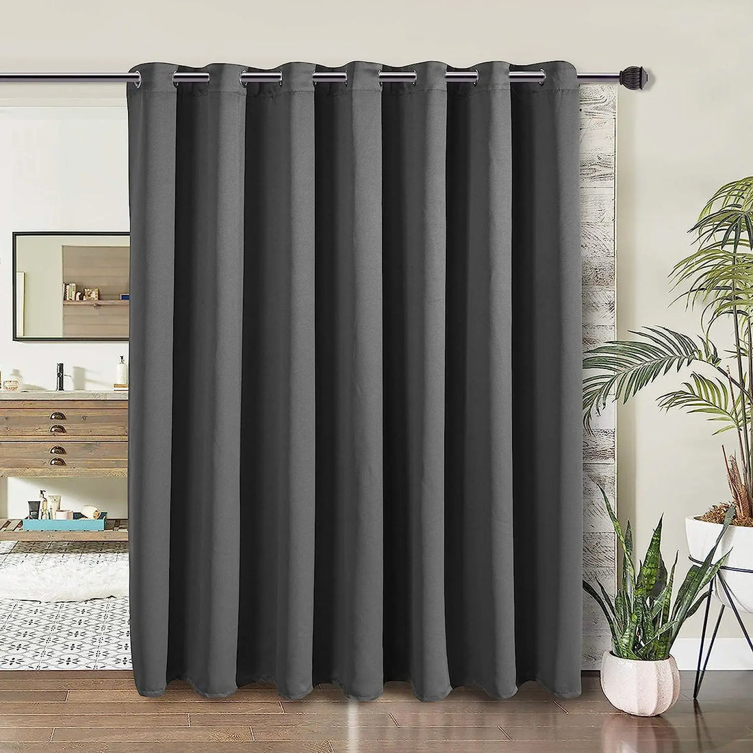 Room Divider Blackout Curtain – Noise Reduction Curtain with Grommet Top