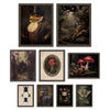 Putuo Decor 9-Piece Gothic Style Canvas Wall Art – Ghost, Snake, and Skull Designs