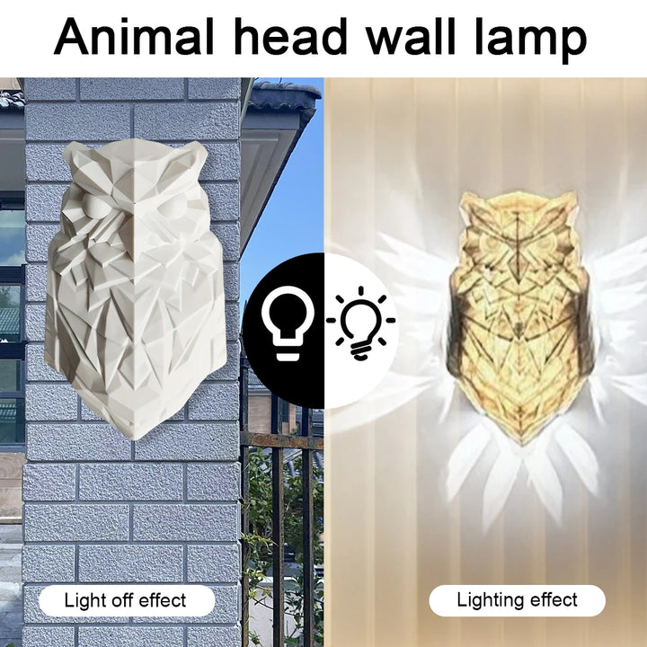 Bird Wall Lamp Owl Eagle Shape Projector Modern Creative Atmosphere Sconce Light 3D Print Body Animal Lighting Lustre