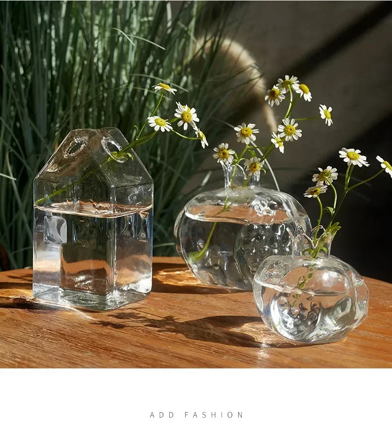 Creative Transparent Angel Hydroponic Vase – Modern Glass Flowerpot for Home Décor