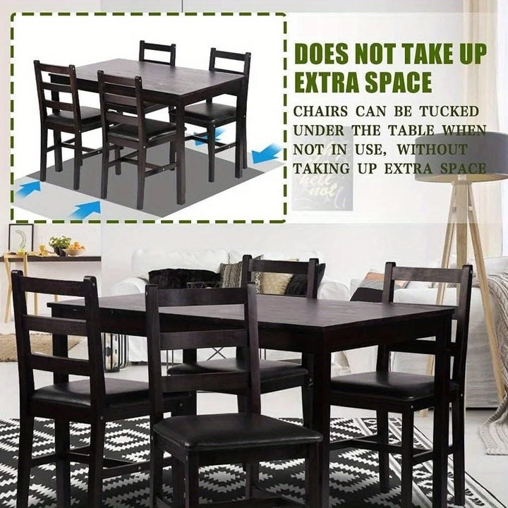 Wooden Kitchen & Dining Table Set – Elegant 100% Solid Wood Construction