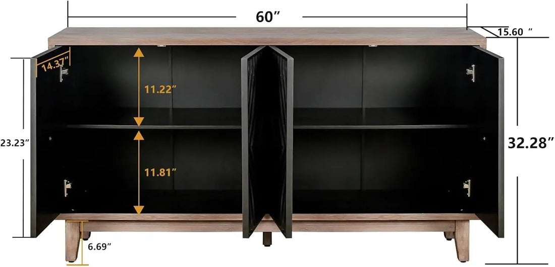 60" Modern Sideboard Buffet Accent Cabinet