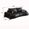 Italian Leather Living Room Sofa - Minimalist Luxury Designer Furniture