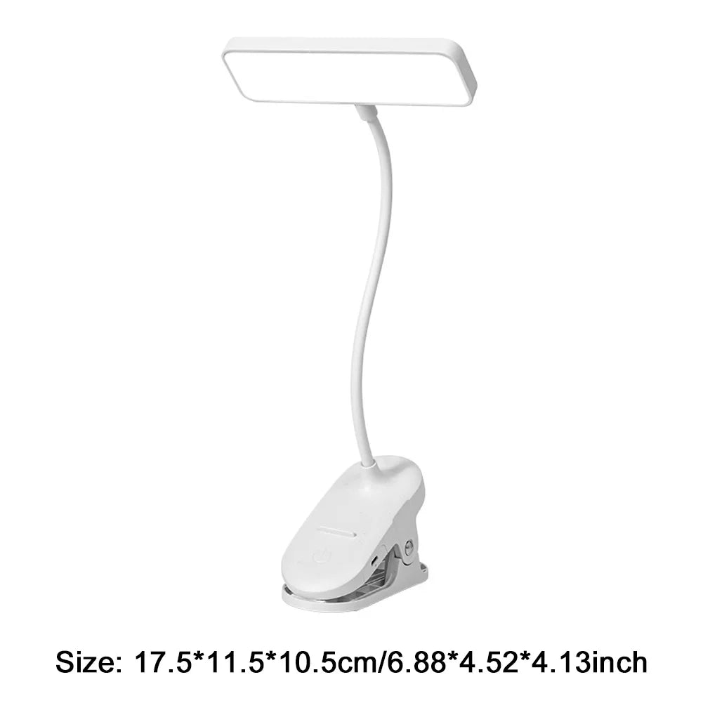 LED Reading Light Clip On Reading Lamp Adjustable Angle Creative Desk Light Multi-Function Studying Lamp for Bedroom Dormitory