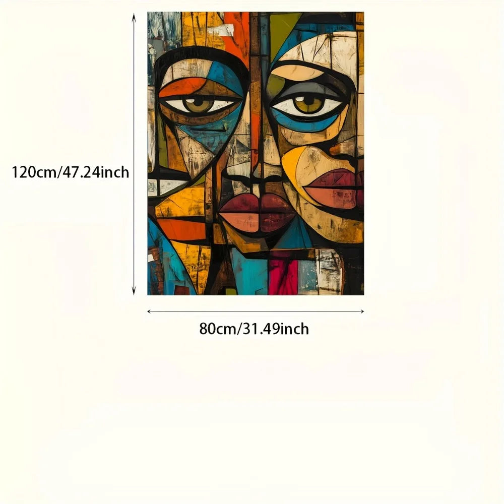 Modern African Abstract Art Canvas Print – Frameless Mural Poster for Interior Decor