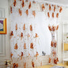 Floral Tulle Sheer Curtains – Elegant White Curtains for Living Room, Bedroom, and Kitchen