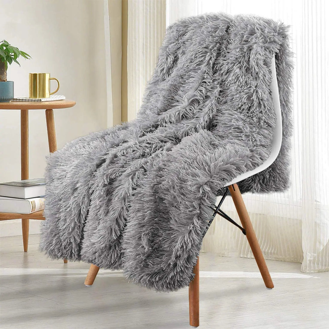 Thickened Fluffy Blanket – Double-Sided Plush Bedspread for Winter Warmth