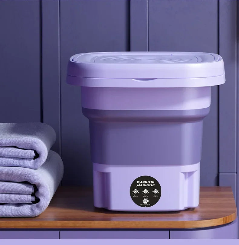 BALASHOV Portable Small Folding Washing Machine – Compact Washer for Clothes, Socks & Underwear (Travel-Friendly)
