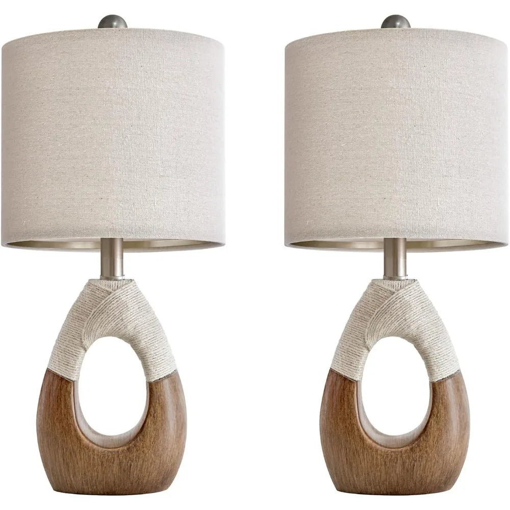 OYEARS Boho Table Lamps – Rustic Elegance in a Set of 2