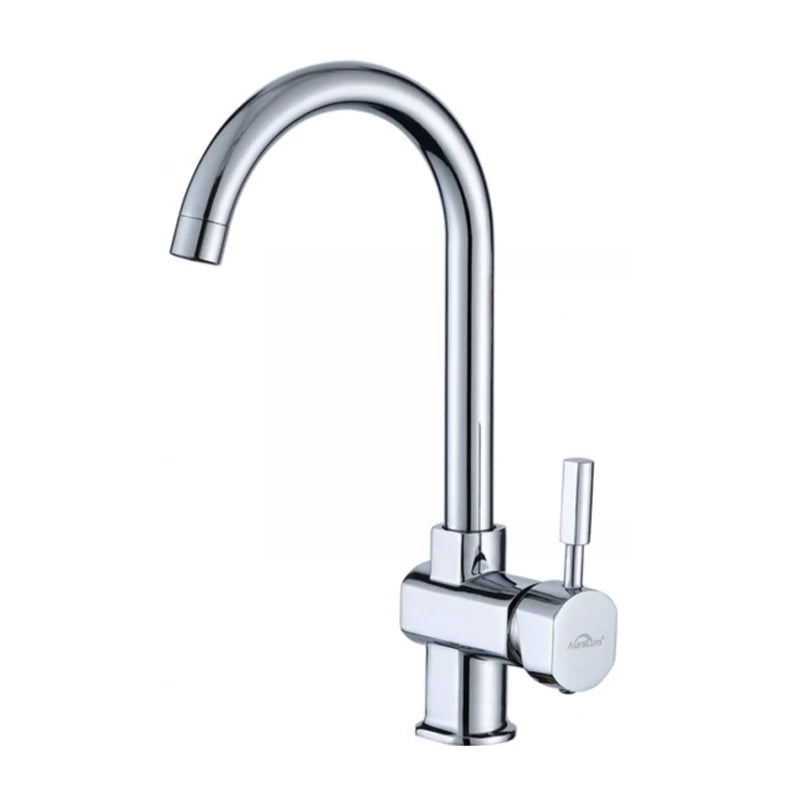 Stainless Steel Matte Kitchen Faucet Deck Sinks Faucet High Arch 360 Degree Swivel Cold Hot Mixer Water Tap