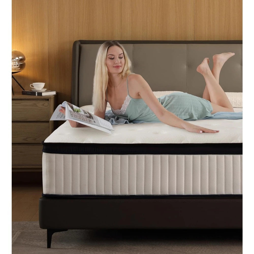 14 Inch Queen Mattress in a Box – Memory Foam & Spring Support