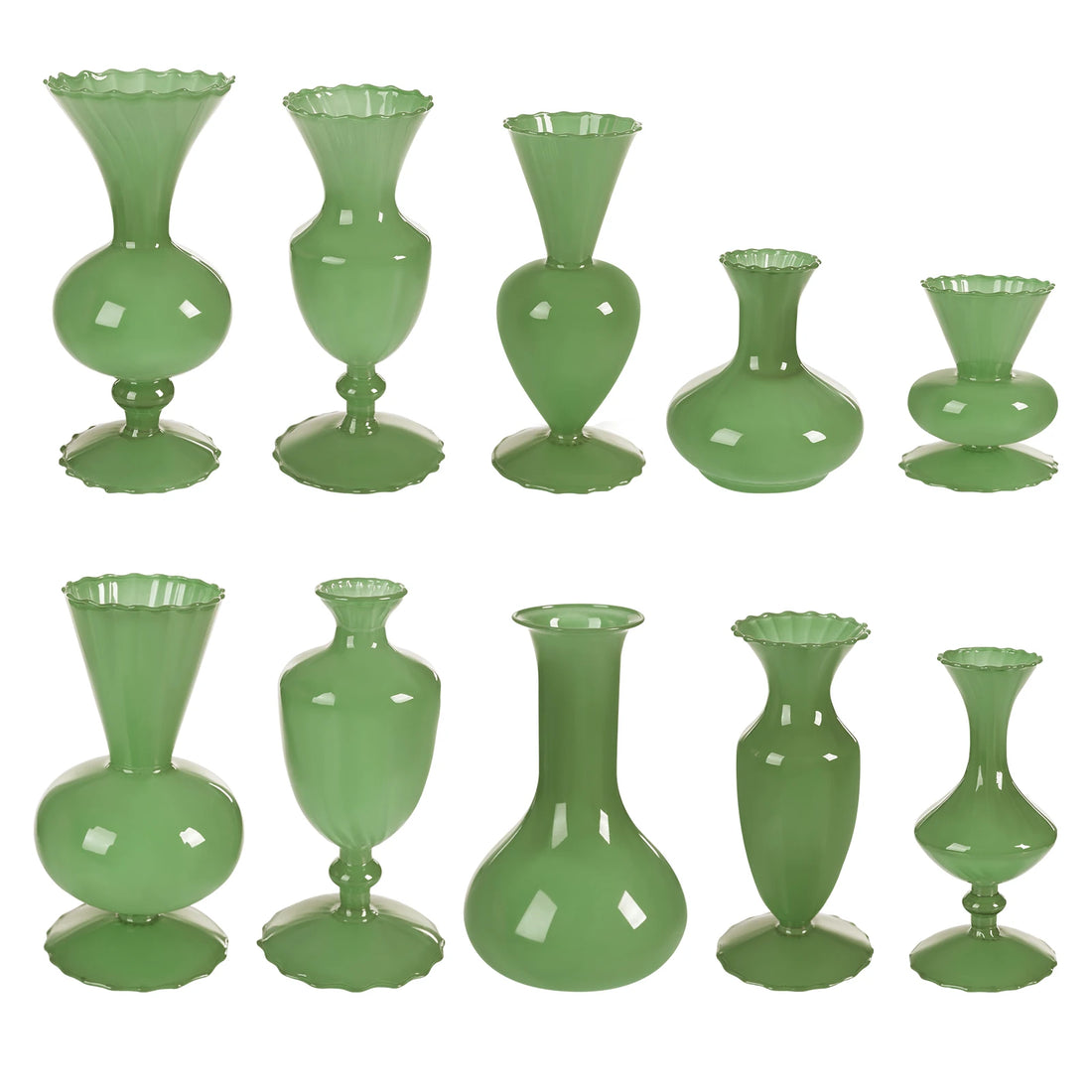 10pcs Decorative Glass Vase Set – Elegant Home and Event Decoration