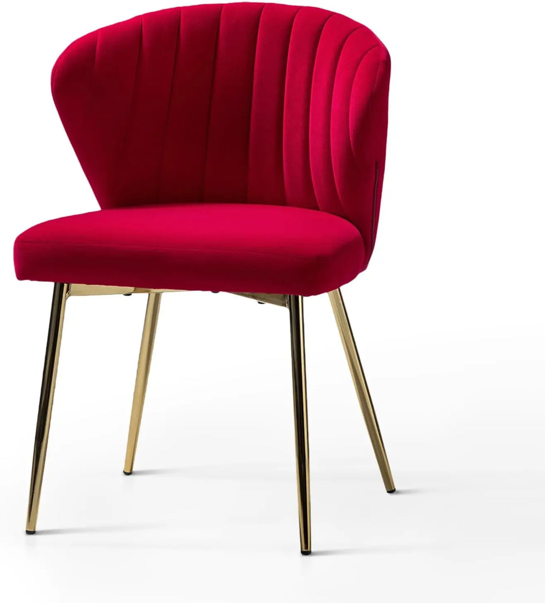 HULALA HOME Velvet Dining Chairs – Modern Armless Accent Chair with Gold Metal Legs