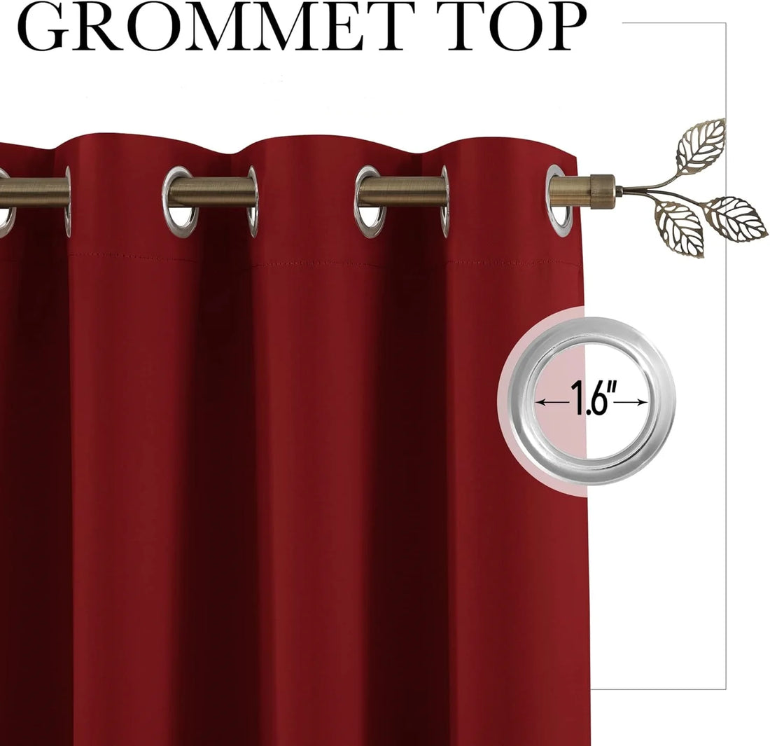 Room Divider Blackout Curtain – Noise Reduction Curtain with Grommet Top