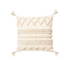 Handmade Beige & White Tassel Decorative Cushion Cover – Boho-Inspired Sofa Pillow Case (45x45cm / 30x50cm)