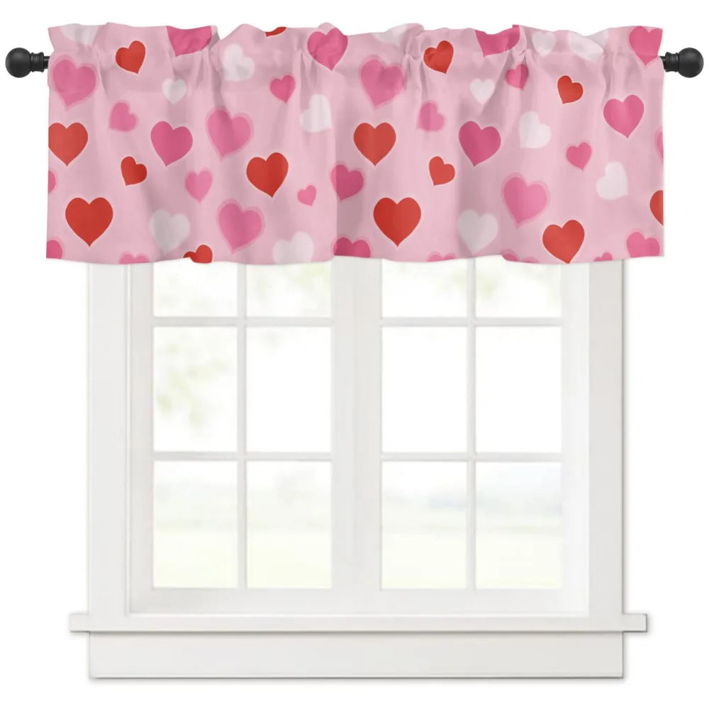 Valentine's Day Pastoral Country Decoration Curtain – Durable Kitchen Semi-Blackout Curtain