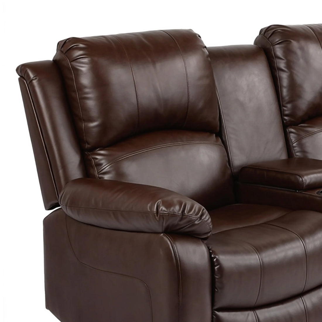 PU Leather Recliner Sofa Love Seat - Chocolate Color