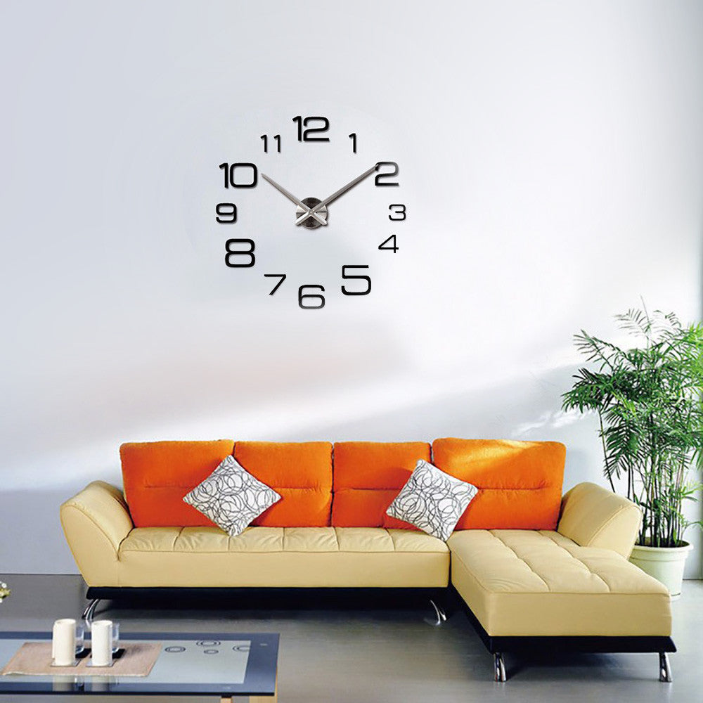 Creative Digital DIY Mirror Wall Clock – Modern Home Decoration Accessory