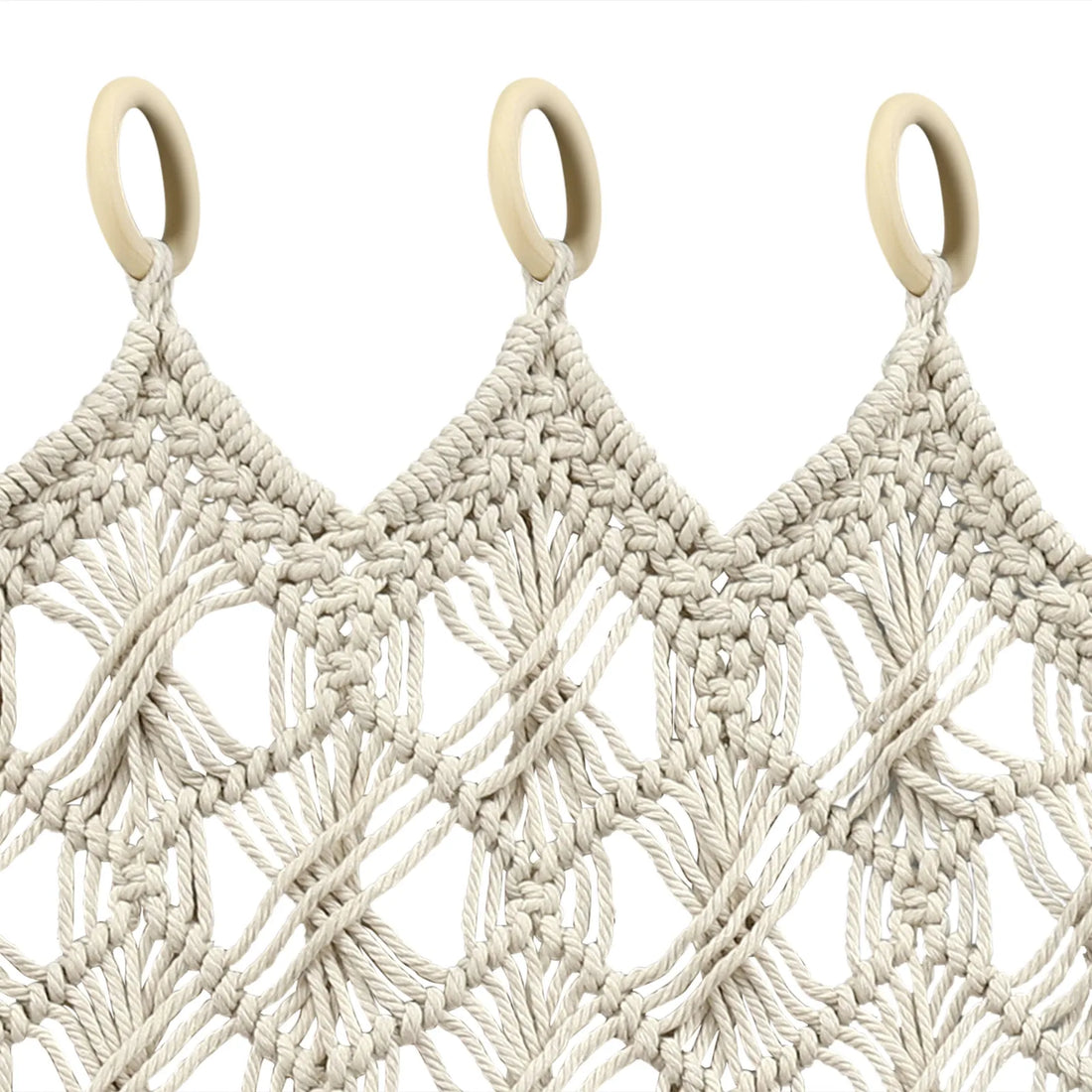 White Macrame Wall Hanging Curtain – Boho Style Handmade Tapestry for Home Decor and Weddings