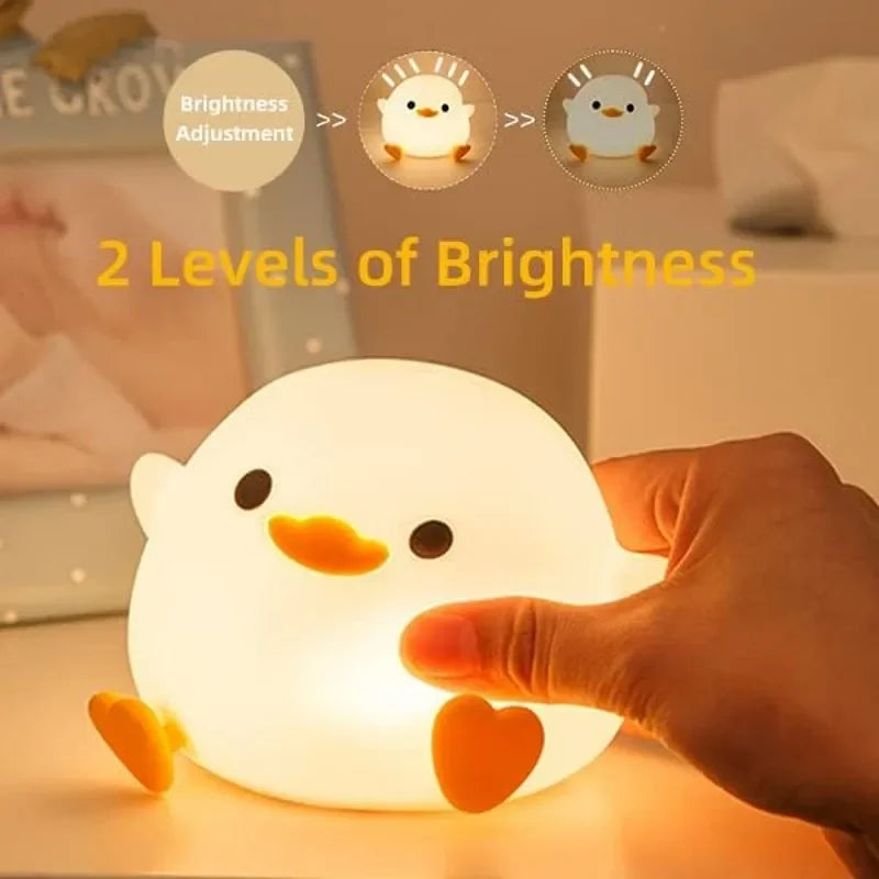 New New DoDo Duck Night Light Cute Duck Silicone Dimmable Nursery Nightlight Rechargeable  Bedside Lamp Baby Bedrooms Living Roo