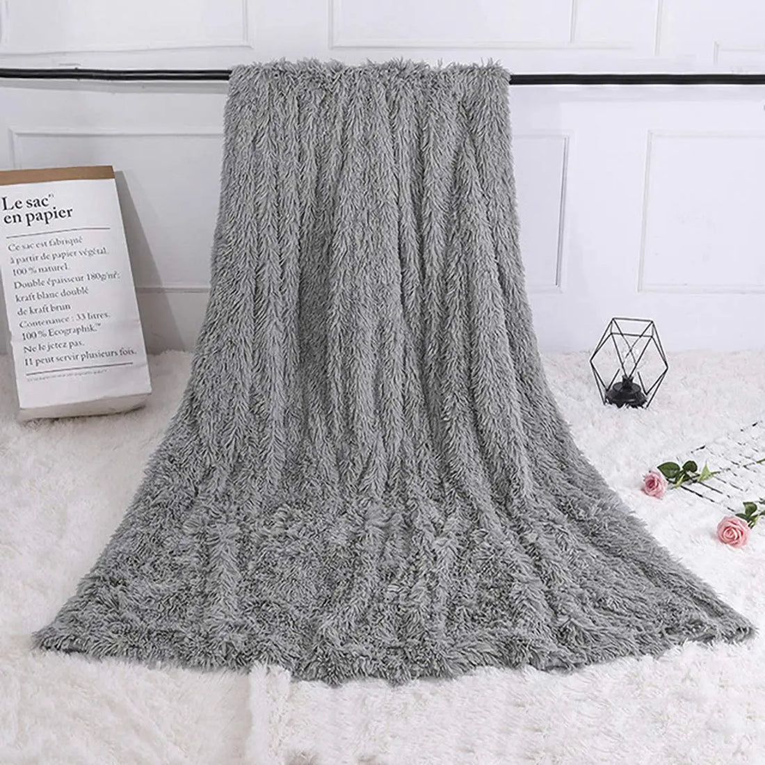 Thickened Fluffy Blanket – Double-Sided Plush Bedspread for Winter Warmth