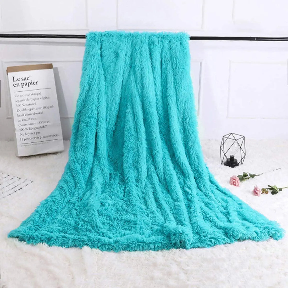 Thickened Fluffy Blanket – Double-Sided Plush Bedspread for Winter Warmth