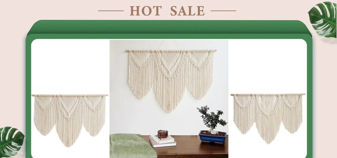 Handwoven Bohemian Macrame Wall Hanging – Elegant Tapestry for Home Decor