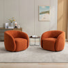 SEYNAR Modern Velvet Swivel Accent Armchair Set of 2 – Upholstered Round Barrel Chairs for Living Room