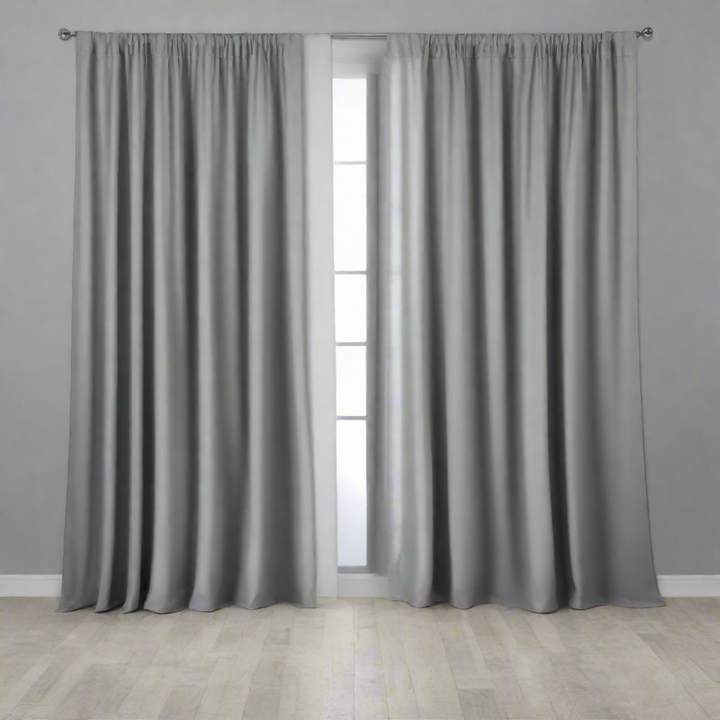 Room Divider Curtain – Total Blackout Privacy Curtain for Bedroom & Window, Ceiling Track Compatible (15ft W × 8ft H, Dark Grey)