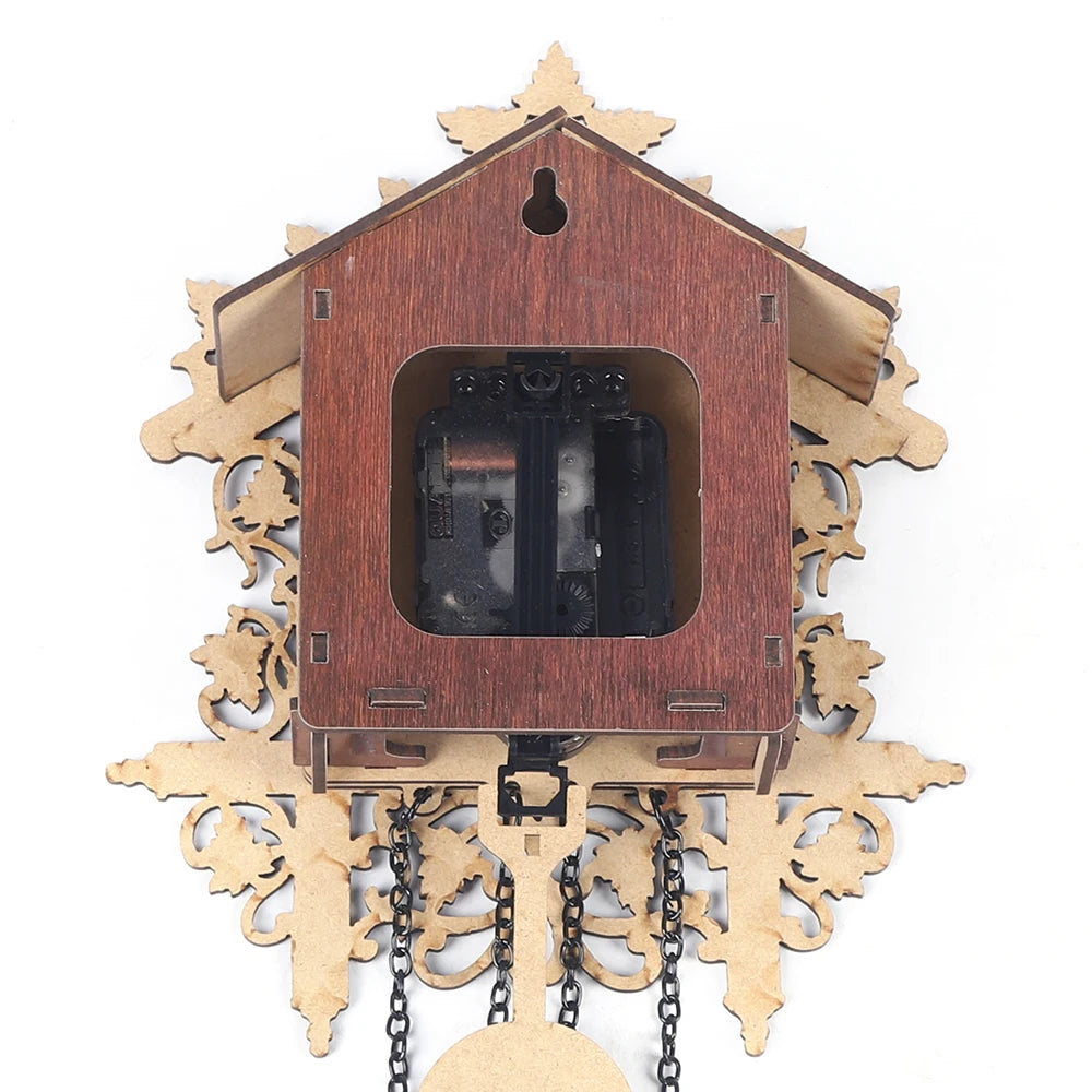 New Wooden Wall Clock – Antique Swing Pendulum with Three-Dimensional Design for Living Room