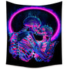 Psychedelic Skull Tapestry – Fluorescent Wall Hanging Carpet for Home Decoration